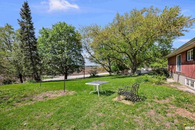 view of green lawn