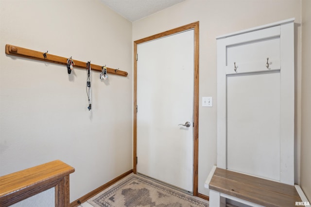 mudroom with baseboards
