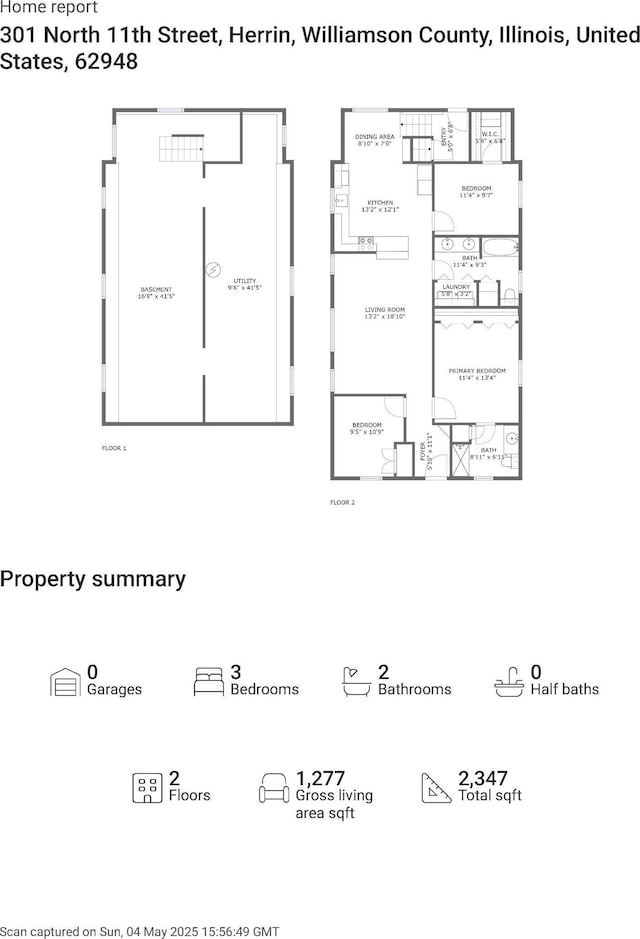 301 N 11th St, Herrin, IL 62948 - room layout