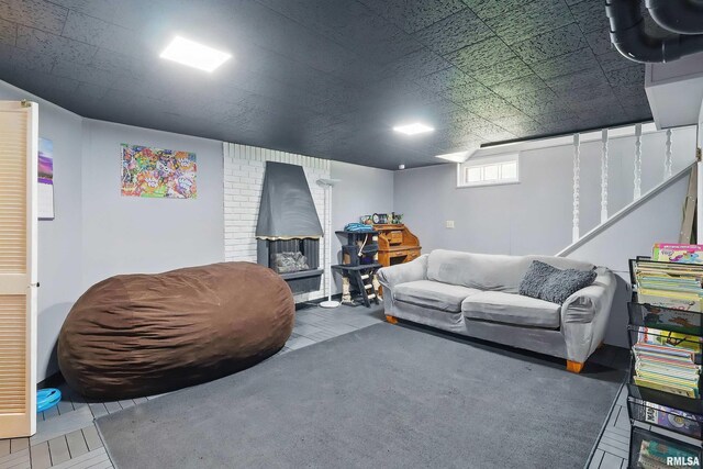 playroom with carpet floors