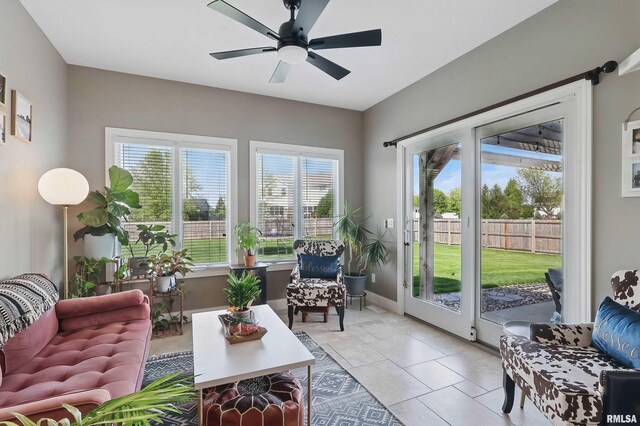 view of sunroom