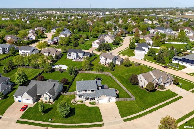 aerial view of residential area
