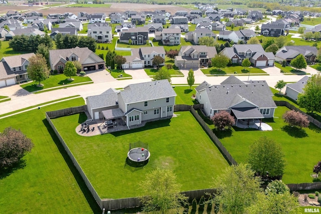 aerial view of residential area