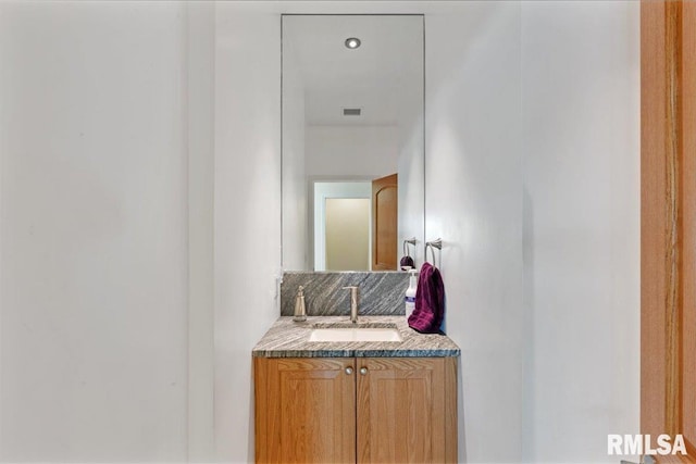 bathroom featuring vanity