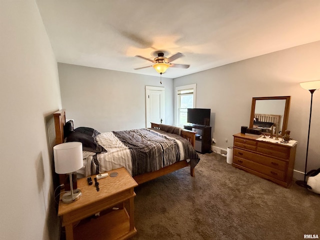 101 S Stewart St, Geneseo, IL 61254 - carpeted bedroom featuring ceiling fan
