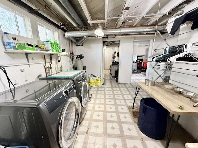 101 S Stewart St, Geneseo, IL 61254 - washroom with independent washer and dryer and light floors