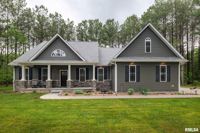 3972 Baptist Camp Rd, Carterville, IL 62918 - craftsman-style home featuring a front lawn, a porch, and a shingled roof