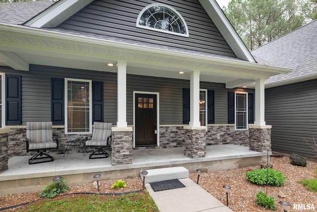 3972 Baptist Camp Rd, Carterville, IL 62918 - property entrance featuring covered porch and stone siding