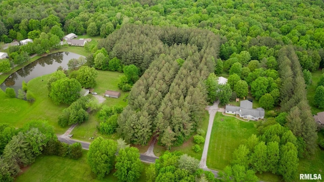 3972 Baptist Camp Rd, Carterville, IL 62918 - drone / aerial view of a nearby body of water and a forest