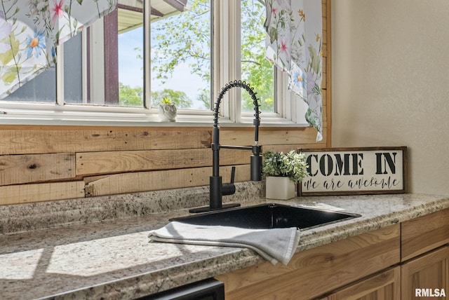 1709 Main St, Keithsburg, IL 61442 - kitchen view of a sink and a textured wall