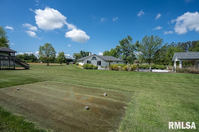 12 Old Marion Rd, West Frankfort, IL 62896 - view of grassy yard with a gazebo