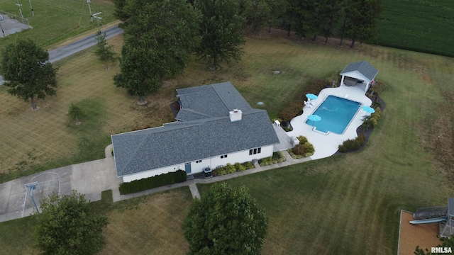 12 Old Marion Rd, West Frankfort, IL 62896 - aerial view of property and surrounding area featuring a pool