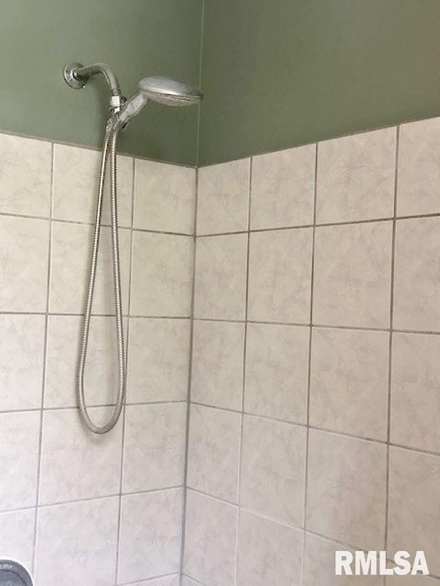 bathroom view of a tile shower