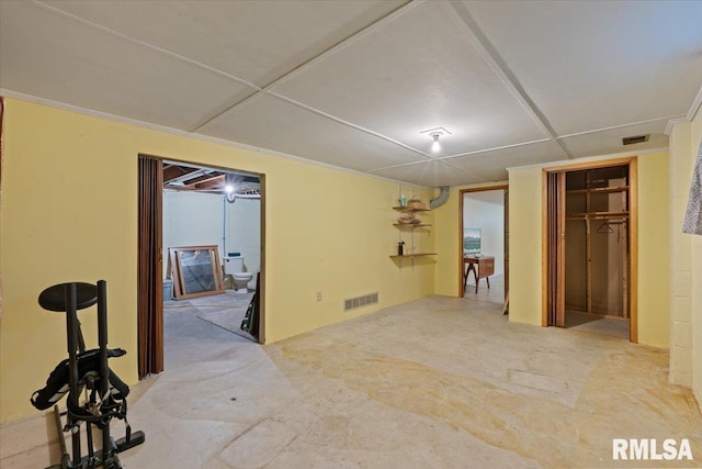 view of basement
