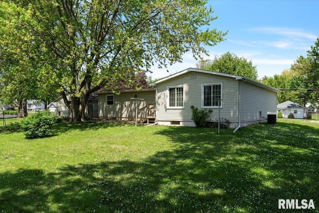 back of property with central AC