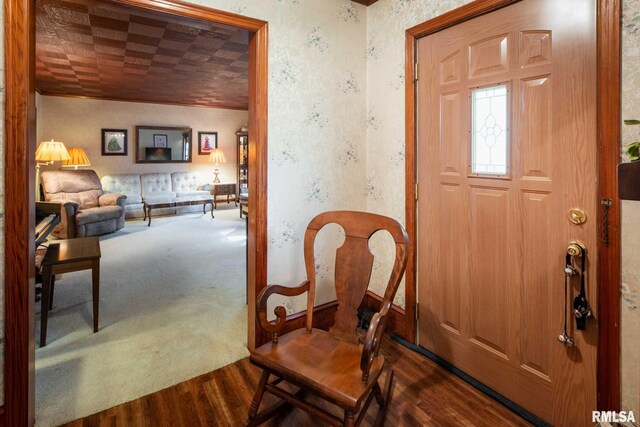 6868 Rte 37, Marion, IL 62959 - entrance foyer with wood finished floors
