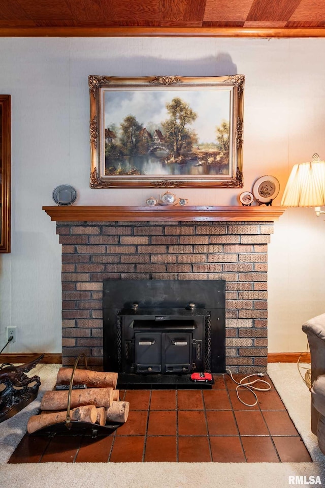 6868 Rte 37, Marion, IL 62959 - detailed view of baseboards and a wood stove
