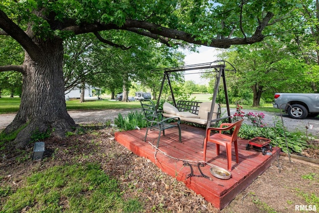 6868 Rte 37, Marion, IL 62959 - view of patio featuring a wooden deck