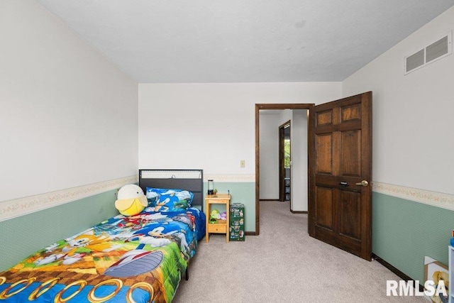bedroom with carpet floors