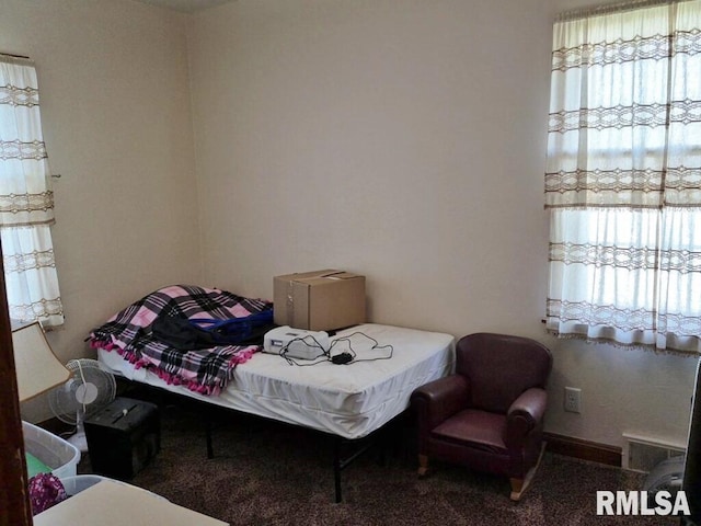 view of carpeted bedroom