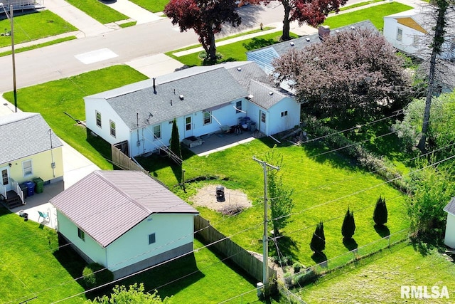 aerial view of property and surrounding area