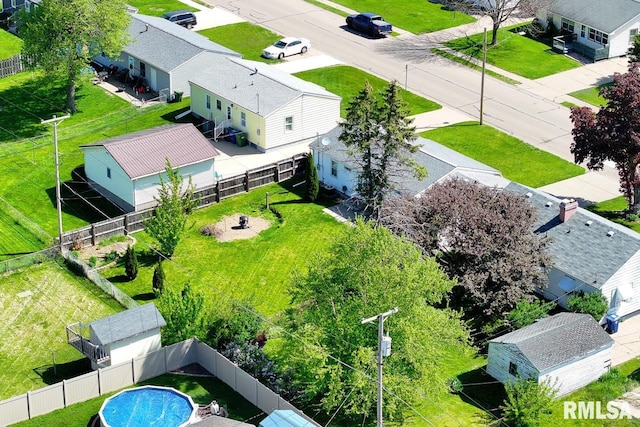 aerial perspective of suburban area