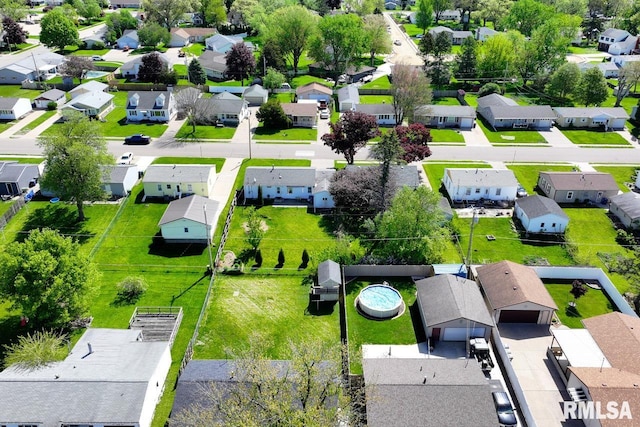 aerial perspective of suburban area