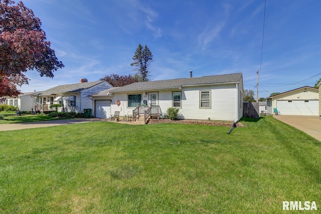 single story home with an attached garage and driveway