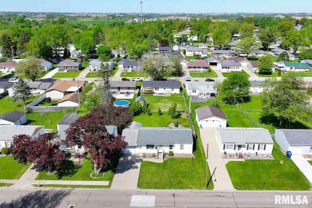 aerial perspective of suburban area