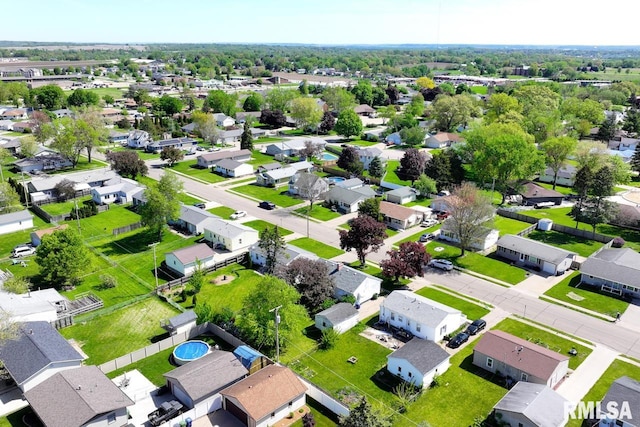 aerial perspective of suburban area