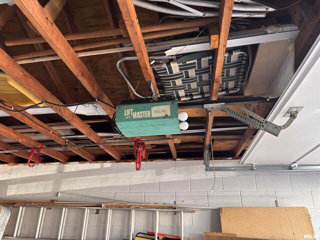 451 S Grove St, Kewanee, IL 61443 - garage view of concrete block wall