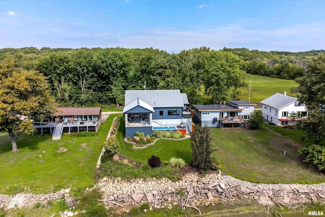 24711 178th St, Pleasant Valley, IA 52767 - view from above of property featuring a forest