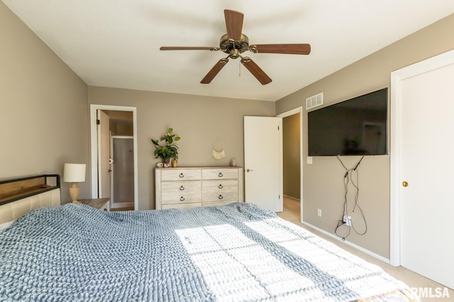 2885 Willow Dr, Bettendorf, IA 52722 - carpeted bedroom featuring baseboards and ceiling fan