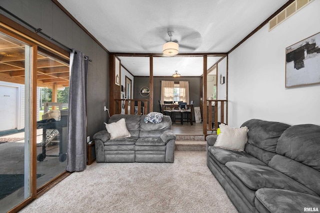 view of carpeted living room
