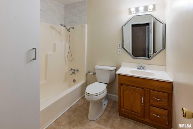 1401 Thomas St, Carterville, IL 62918 - full bath featuring toilet, vanity, tub / shower combination, and tile patterned flooring