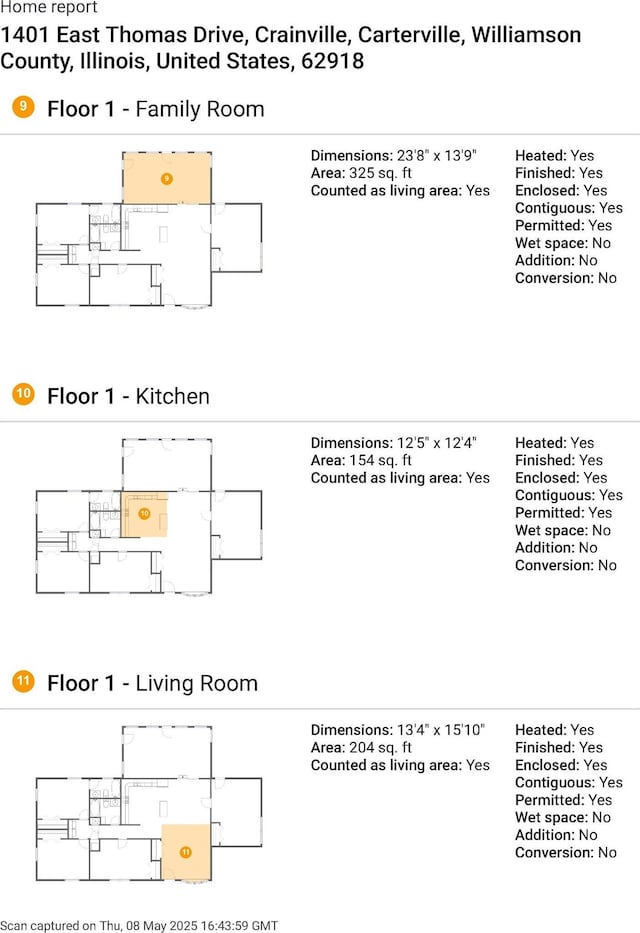 1401 Thomas St, Carterville, IL 62918 - room layout