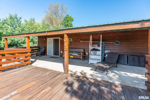 1012 Viaduct Rd, Savanna, IL 61074 - view of wooden deck