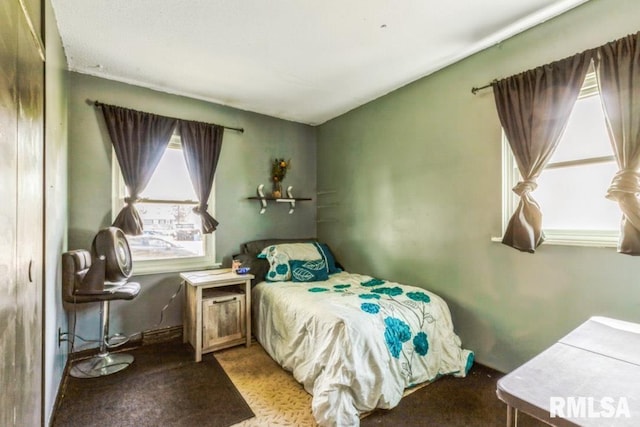 bedroom with carpet flooring