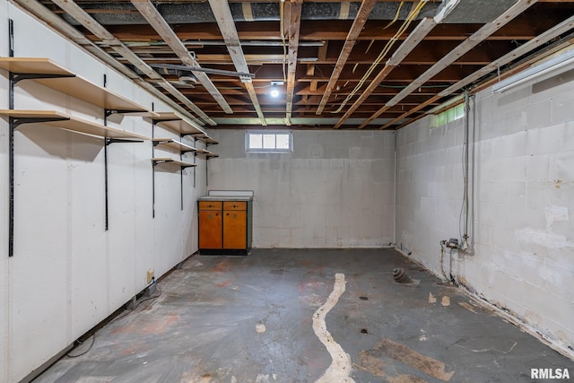 view of basement