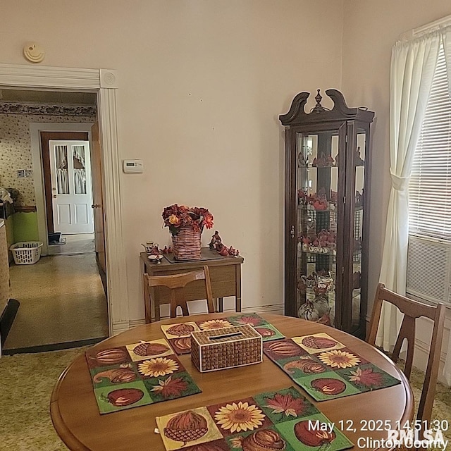 view of dining space
