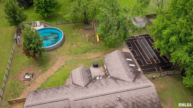 6443 Roberts Rd, Marion, IL 62959 - aerial view of a pool
