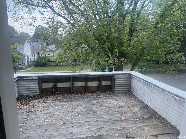 wooden deck with fence