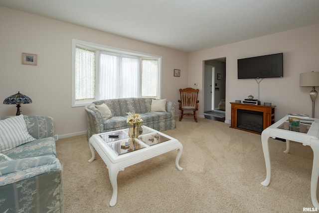 2828 Jersey Ridge Rd, Davenport, IA 52803 - living area with carpet flooring and baseboards