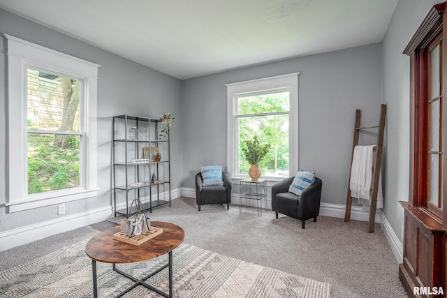 534 Lincoln Ct, Davenport, IA 52804 - living area with healthy amount of natural light, carpet, and baseboards
