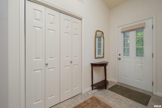 foyer with baseboards