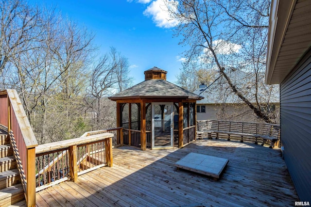 6800 Ridges Ct, Bettendorf, IA 52722 - deck with a gazebo