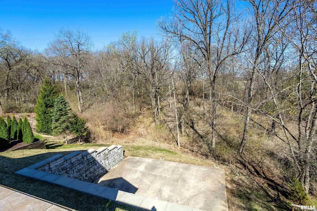 6800 Ridges Ct, Bettendorf, IA 52722 - view of patio / terrace with a view of trees