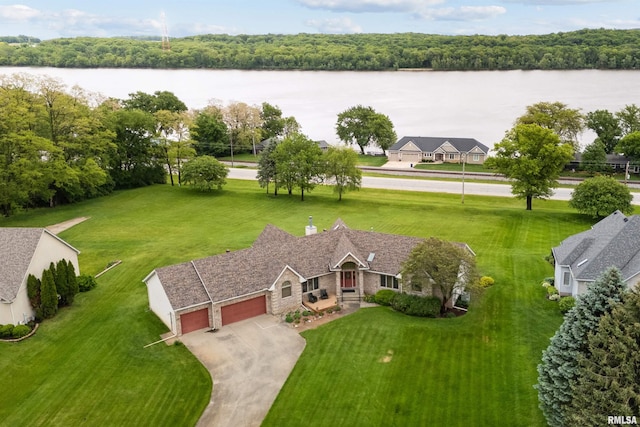 23835 284th Ave, Le Claire, IA 52748 - aerial view of property and surrounding area featuring a large body of water