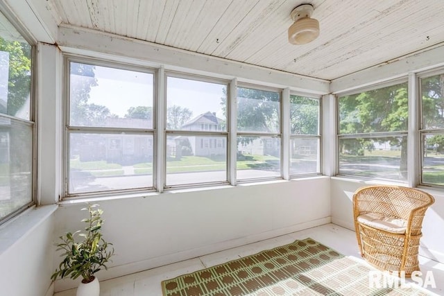1513 41st St, Rock Island, IL 61201 - sunroom / solarium featuring plenty of natural light and wooden ceiling