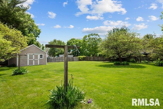 824 S State St, Geneseo, IL 61254 - view of yard featuring a storage shed and an outbuilding